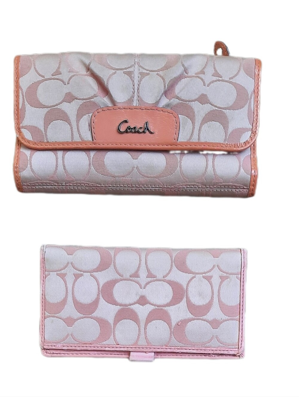Coach Ashley Signature Sateen/Jacquard Checkbook Wallet